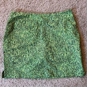 Loudmouth Golf Women's Green Blades of Grass Print Skort.